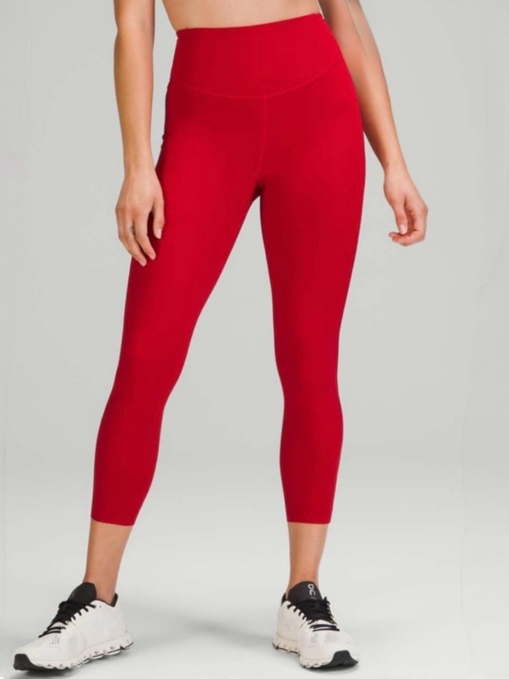 LULULEMON, Dark Red Base Pace High-Rise Crop 23" Inseam Workout Leggings,Size 12